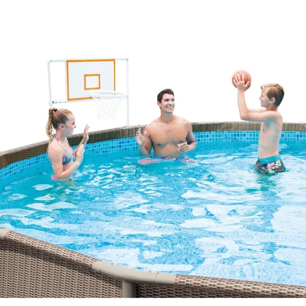 Summer Waves Pool Basketball Hoop Set 3.6ft x 37" Above Ground Metal Frame NIB